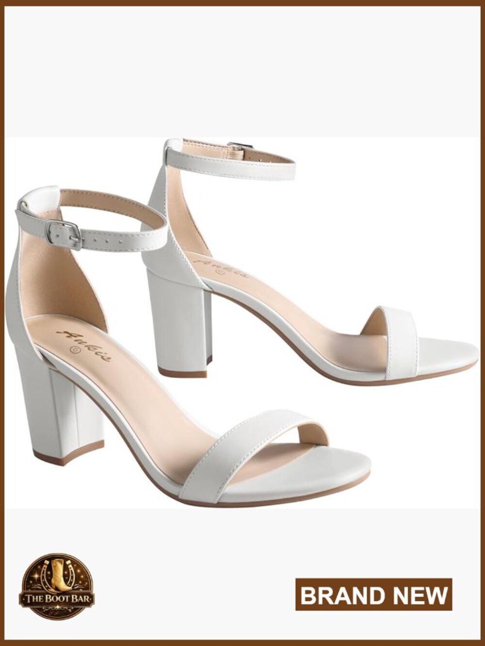 Open Toe Ankle Strap Chunky Heel Sandals 2.75 Inch